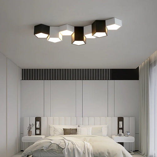 Lustre Lumières Géométrique Simple Moderne Luminaire Décor