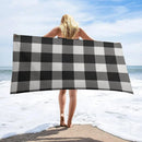 serviette de plage carreaux style leger anti sable