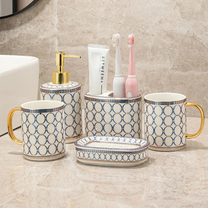 ensemble daccessoires de salle de bain en céramique élégants et pratiques - vue 5 sur 17