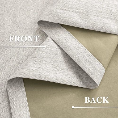 Rideau occultant sur mesure extra long style lin