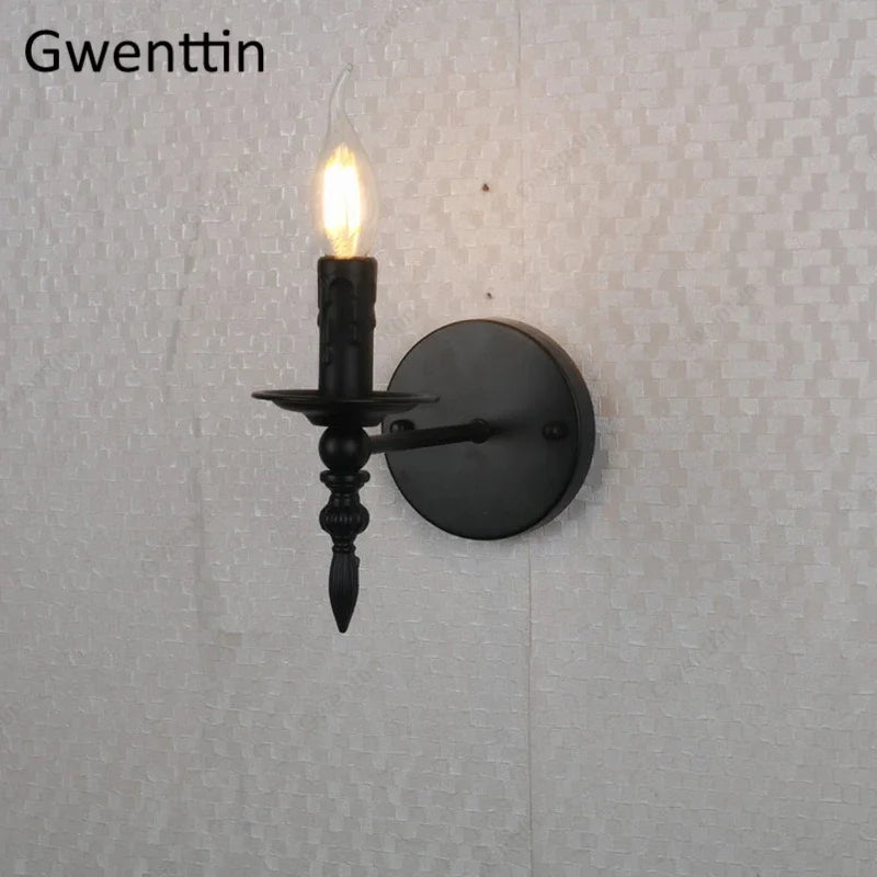 applique murale rétro en fer avec éclairage led décoratif - vue 5 sur 6