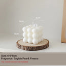bougies parfumées cube rubik en cire de soja pour décoration et aromathérapie