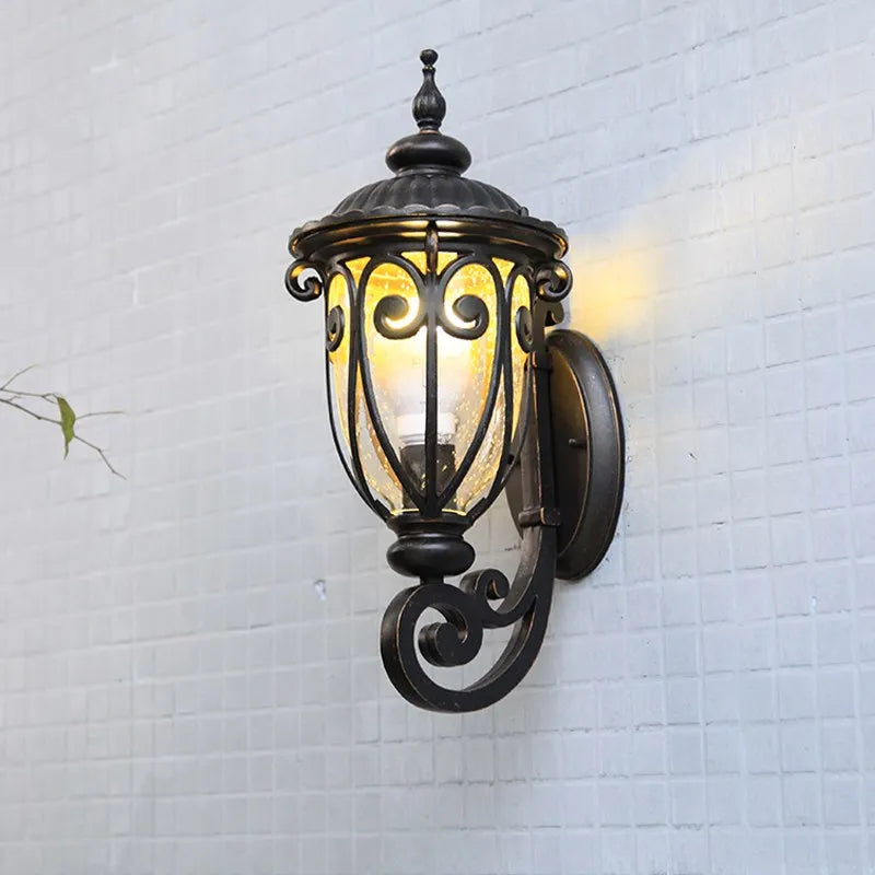 Applique murale extérieure européenne rétro étanche porte patio - vue 3 sur 12