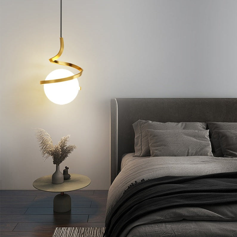Suspension design LED minimaliste ondulé Polino - vue 2 sur 7