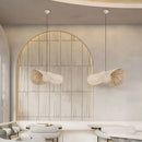 suspension japonaise en rotin style wabi sabi pour décoration moderne