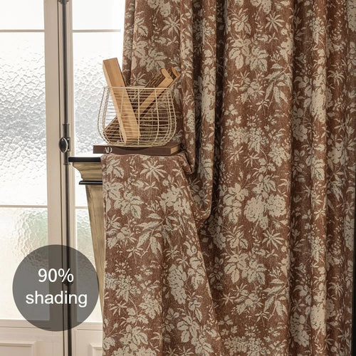 Rideau occultant floral élégant pour chambre salon intérieur
