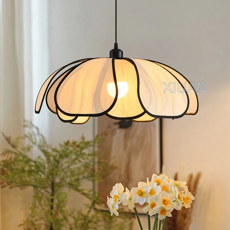 lustre abaca fait main en style rétro français led