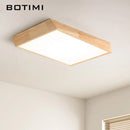 botimi bois massif led plafonnier moderne nordique monté éclairage