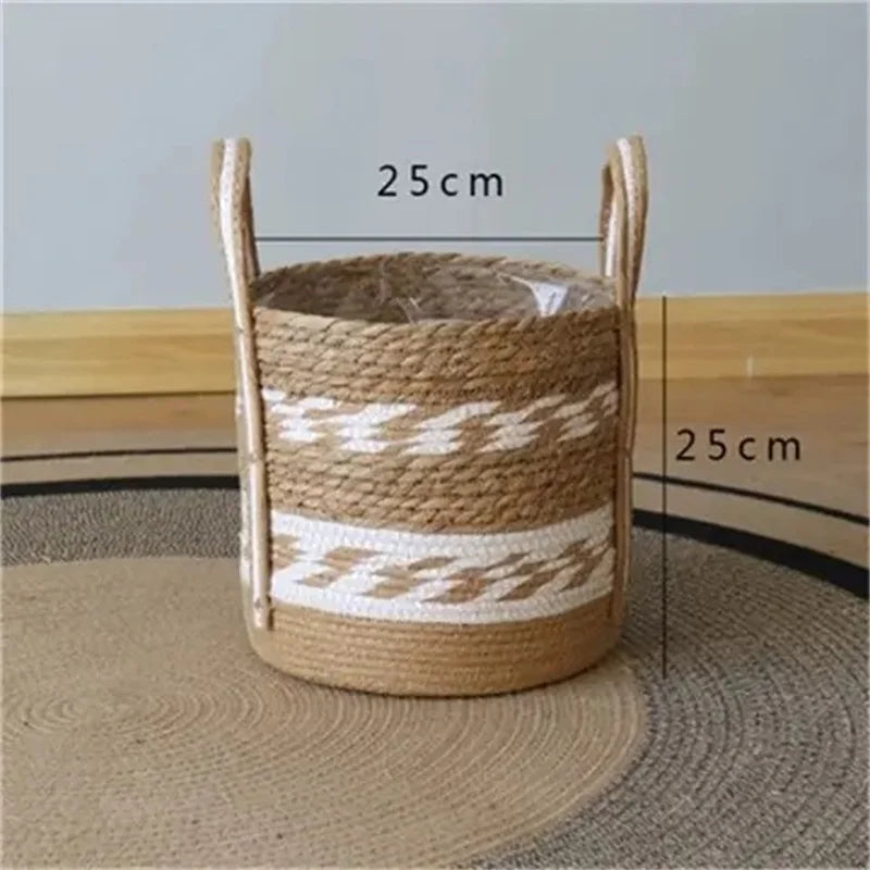 panier de jardinière en osier pour fleurs décoration jardin rangement - vue 16 sur 18