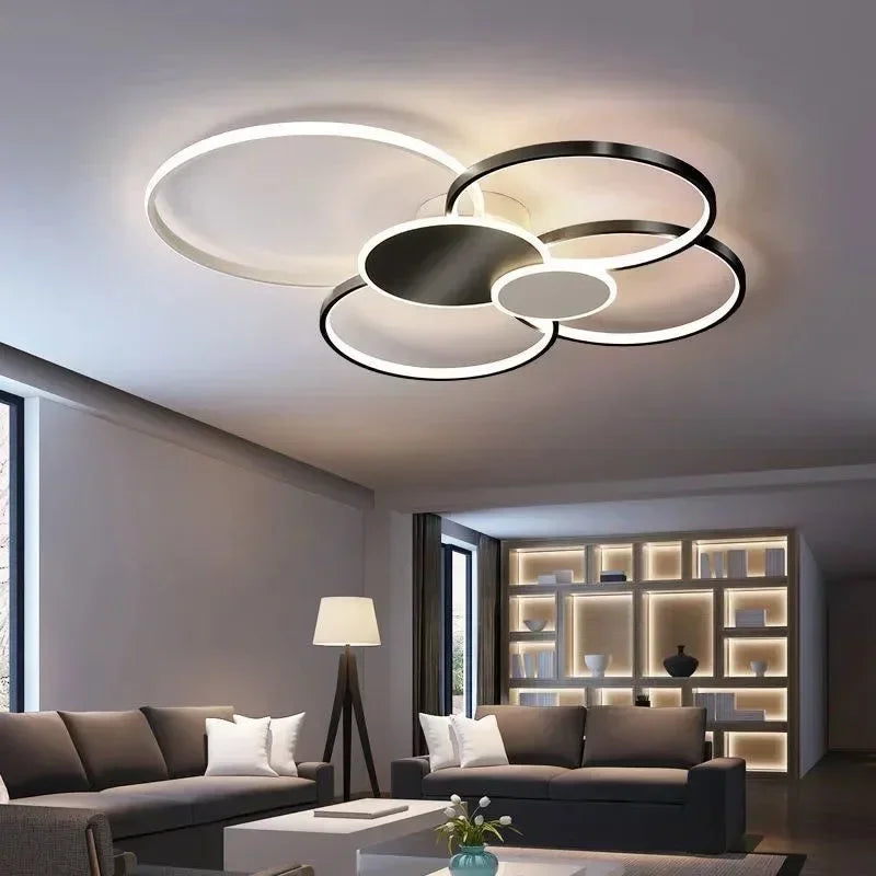 plafonnier design moderne circulaire en led pour intérieur élégant - vue 4 sur 13