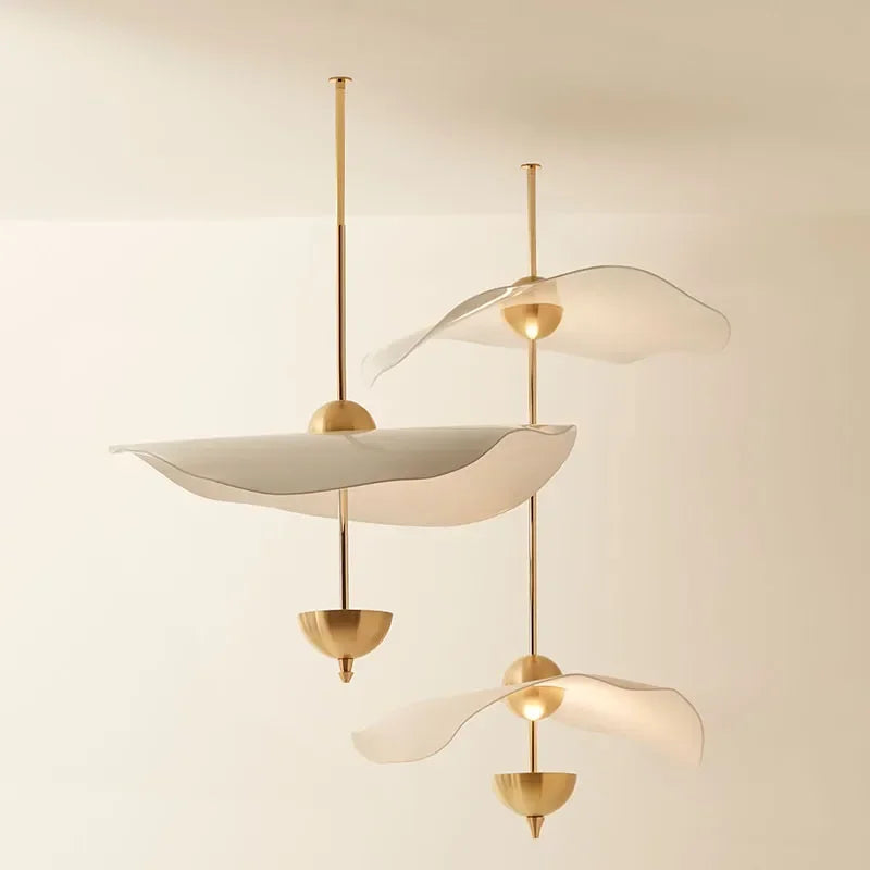 suspension moderne en forme de feuille de lotus style nordique décoratif
