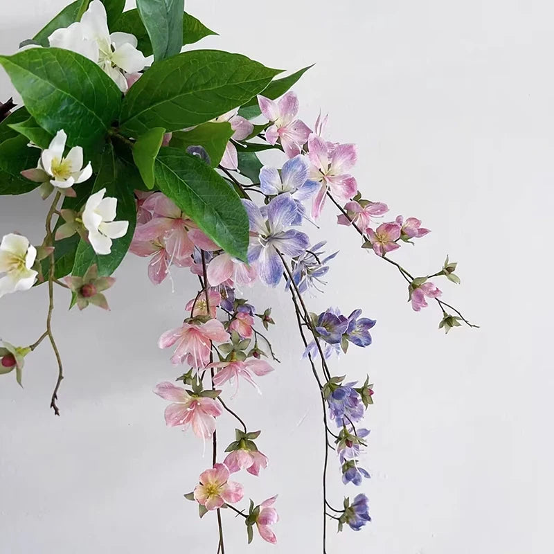 fleurs artificielles suspendues jasmin décoration mariage pour balcon - vue 5 sur 10