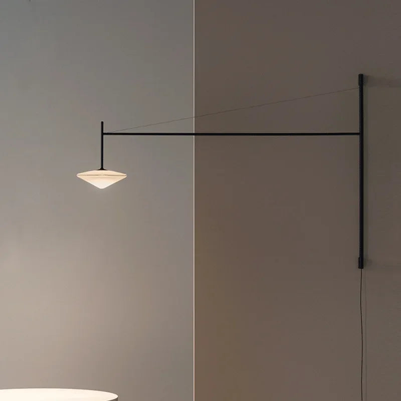 applique murale led nordique avec long bras à bascule - vue 4 sur 12
