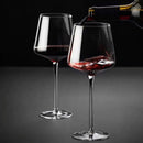 Verre a vin rouge cristal style nordique artisanal