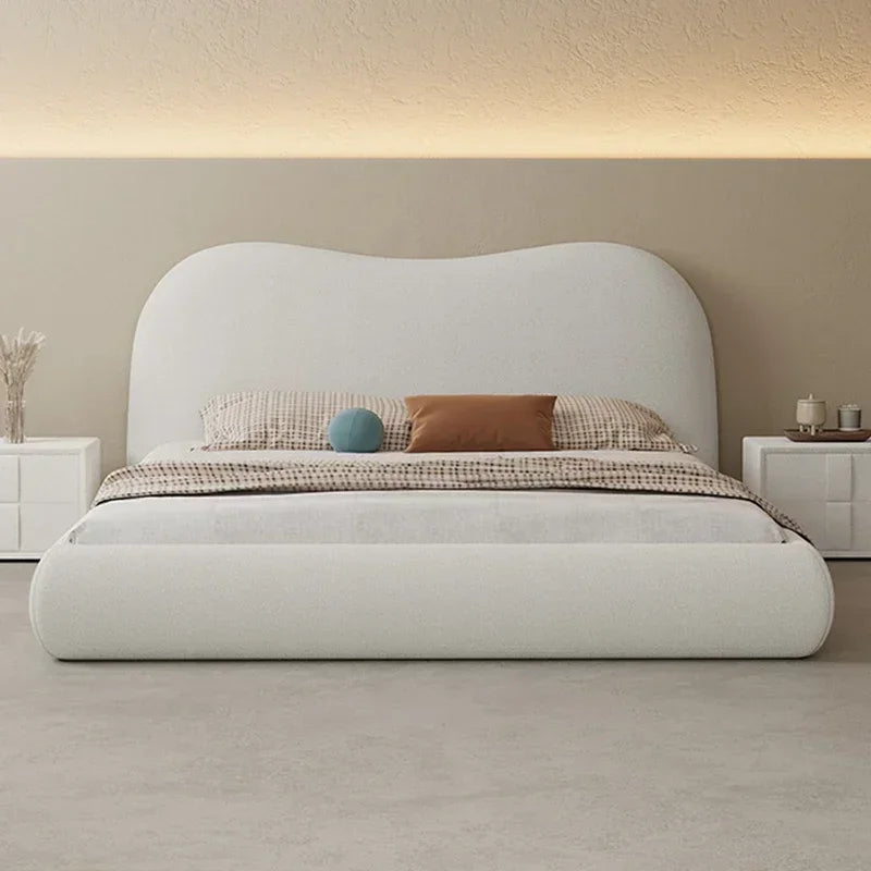 Lit double nordique moderne avec rangement haut de gamme