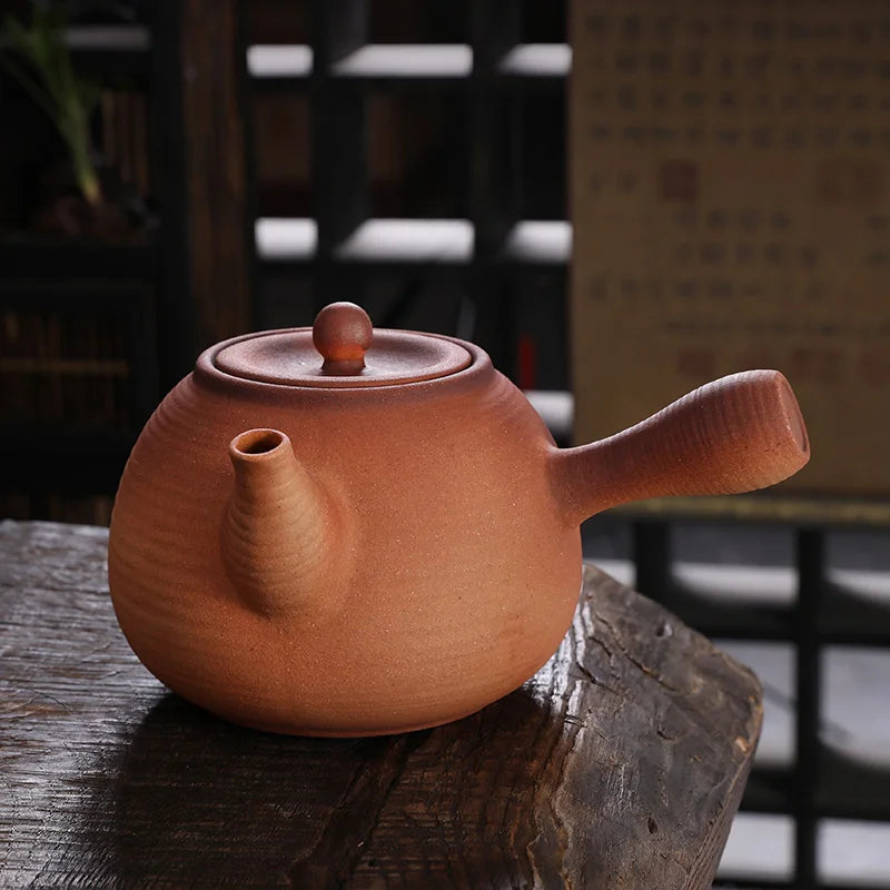 Théière céramique brut style kung fu artisanale résistante - vue 4 sur 7