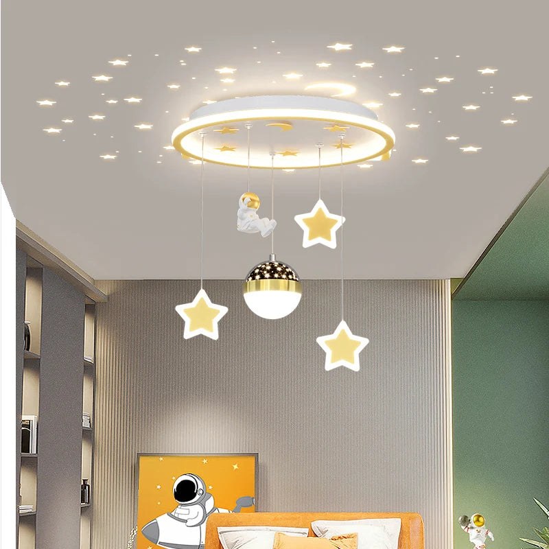 Plafonnier LED en forme d'étoile pour chambre d'enfant - vue 4 sur 9
