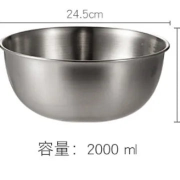 Bol inox épais gradué multifonction cuisine pâtisserie - vue 9 sur 11