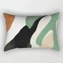 coussin lombaire géométrique abstrait réversible pour salon ou bureau