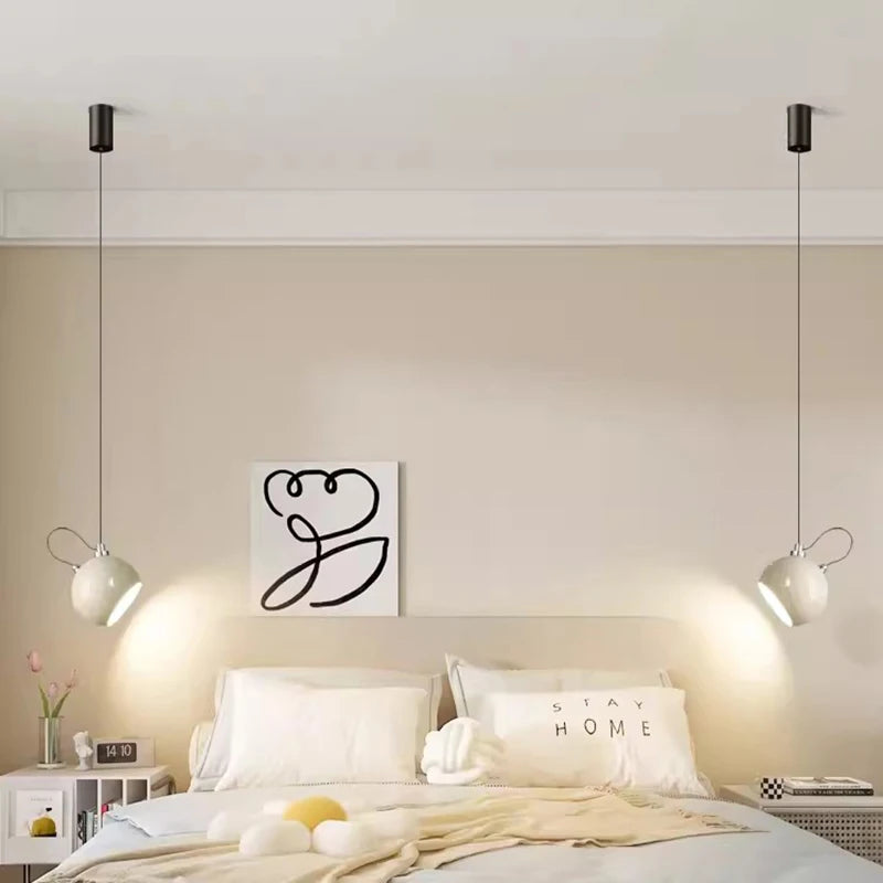 lampes suspendues led nordiques à aspiration magnétique décoration intérieure - vue 5 sur 12