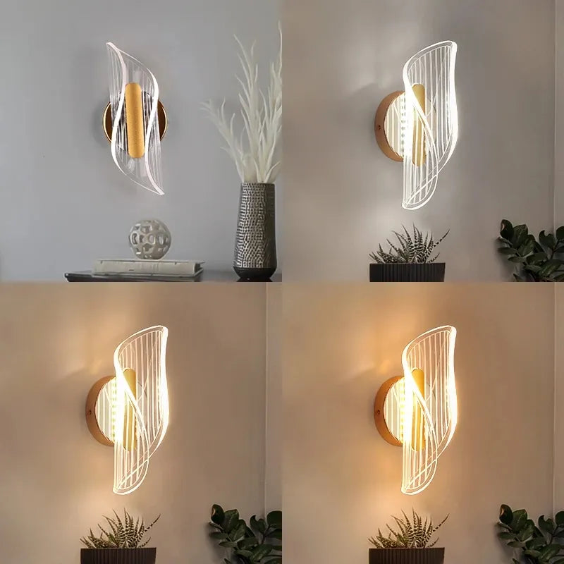 luxe acrylique applique murale led appliques murales - vue 7 sur 9