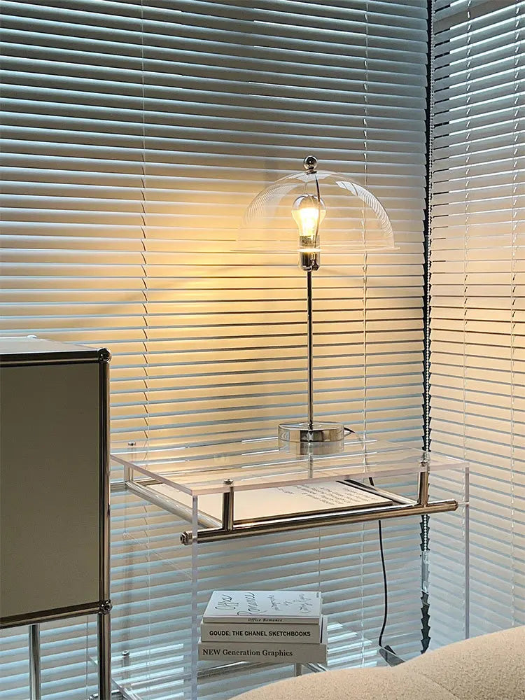 lampadaire led rétro en acrylique avec abat-jour coloré nordique