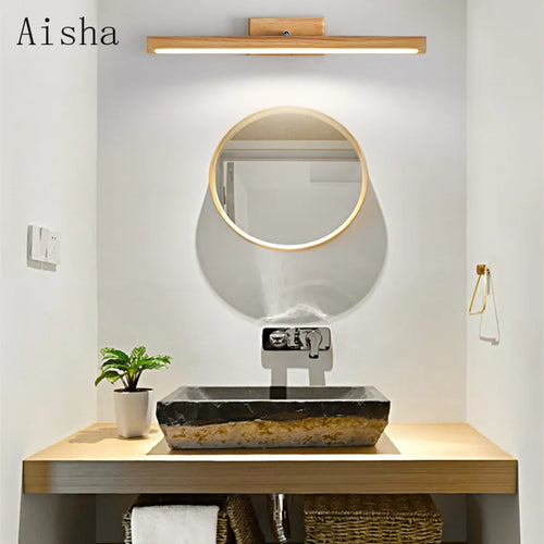 applique murale led en bois design nordique créatif pour intérieur