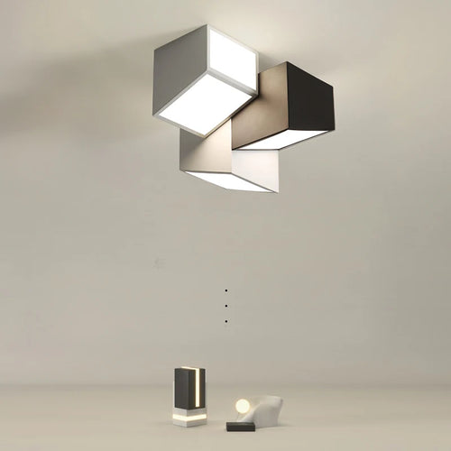 plafonnier géométrique minimaliste moderne simple combinaison lampe d'entrée