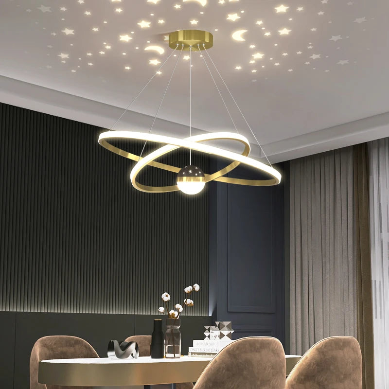 lustre moderne à led en silice pour restaurant et bureau - vue 4 sur 14