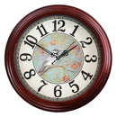 horloge murale silencieuse personnalisable en bois moderne rétro
