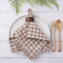 Serviette de table coton vichy style champêtre 42x42