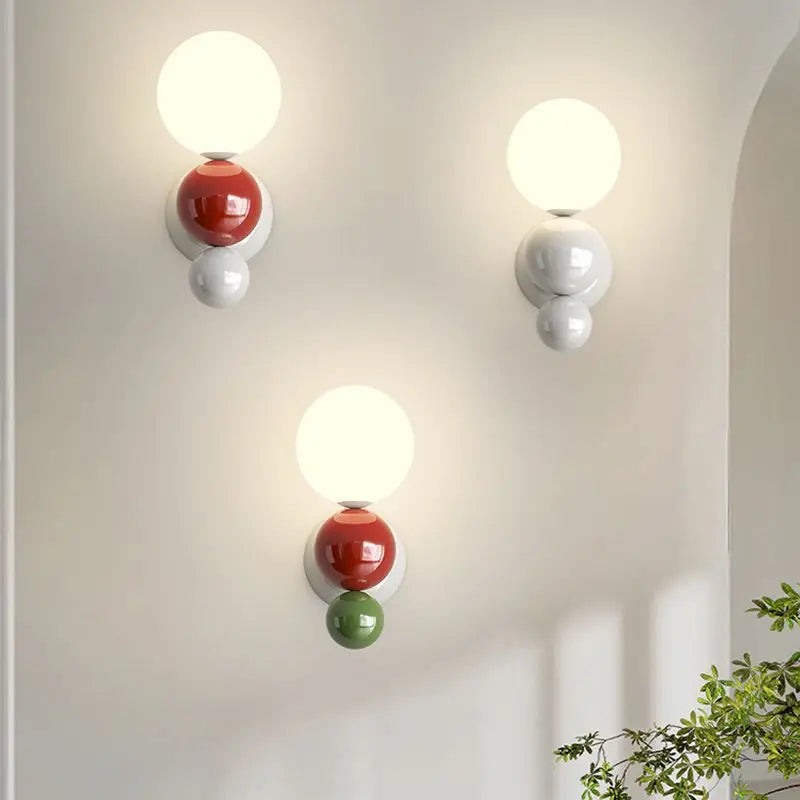 Applique murale LED nordique en forme de perle