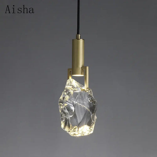 suspension led en cristal luxe légère pour décoration intérieure