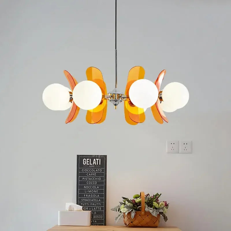 suspension moderne en verre pour décoration d'hôtel et restaurant - vue 2 sur 8