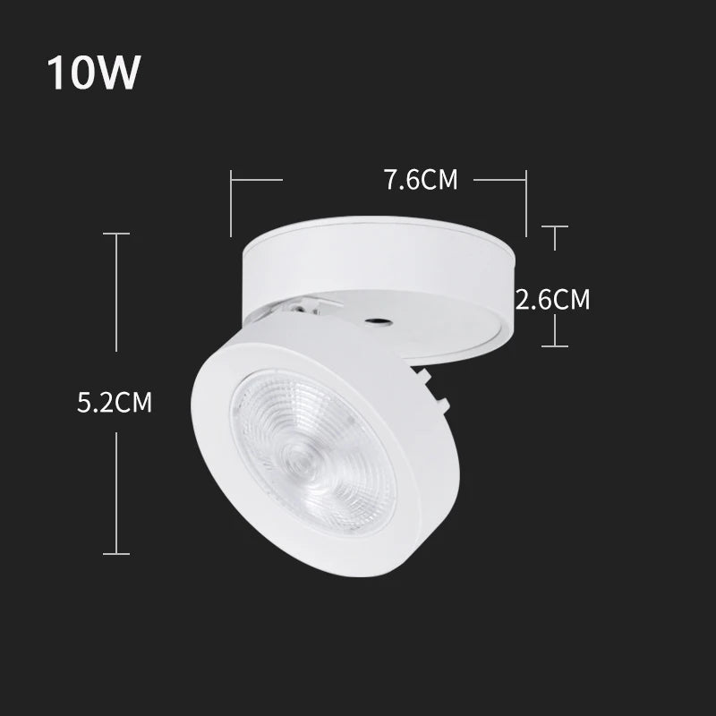 spot led pliable encastrable en aluminium pour maison ou bureau