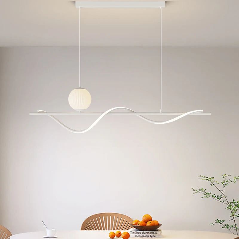 Lustre led moderne avec ampoules et abat-jour suspendus