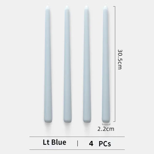 lot de 4 bougies coniques non parfumées pour décoration festive - vue 20 sur 22
