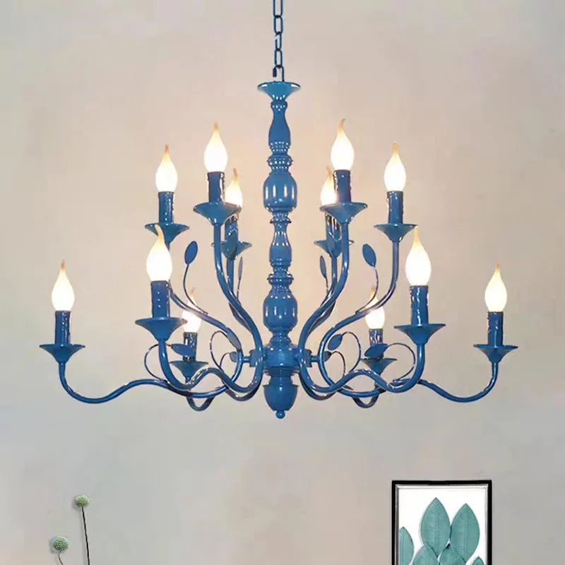 lustre rétro en fer noir style vintage industriel pour éclairage intérieur - vue 5 sur 24