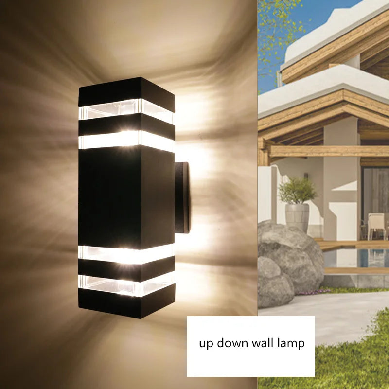 applique murale led extérieure design rond ou carré - vue 6 sur 10