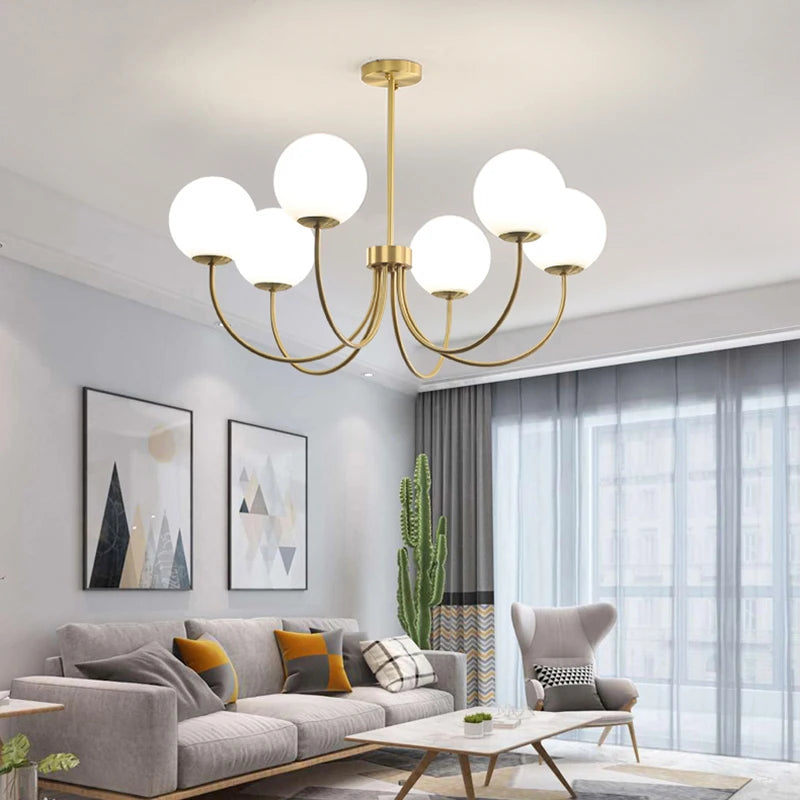 lustre moderne en verre luminaire suspendu - vue 3 sur 11