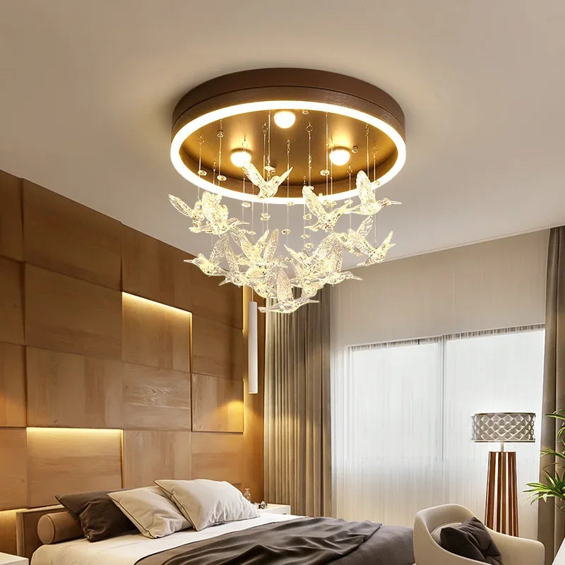 plafonnier led créatif nordique pour éclairage chaleureux et romantique