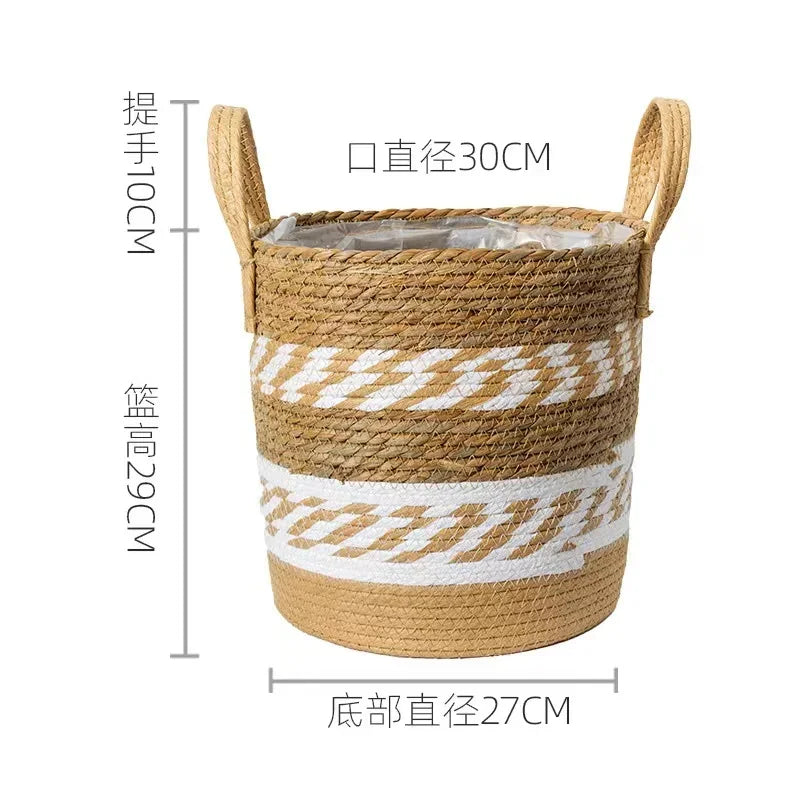 panier de jardinière en osier pour fleurs décoration jardin rangement - vue 18 sur 18