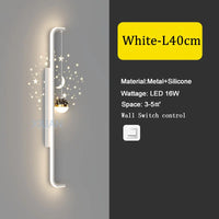 Applique murale longue noir blanc moderne