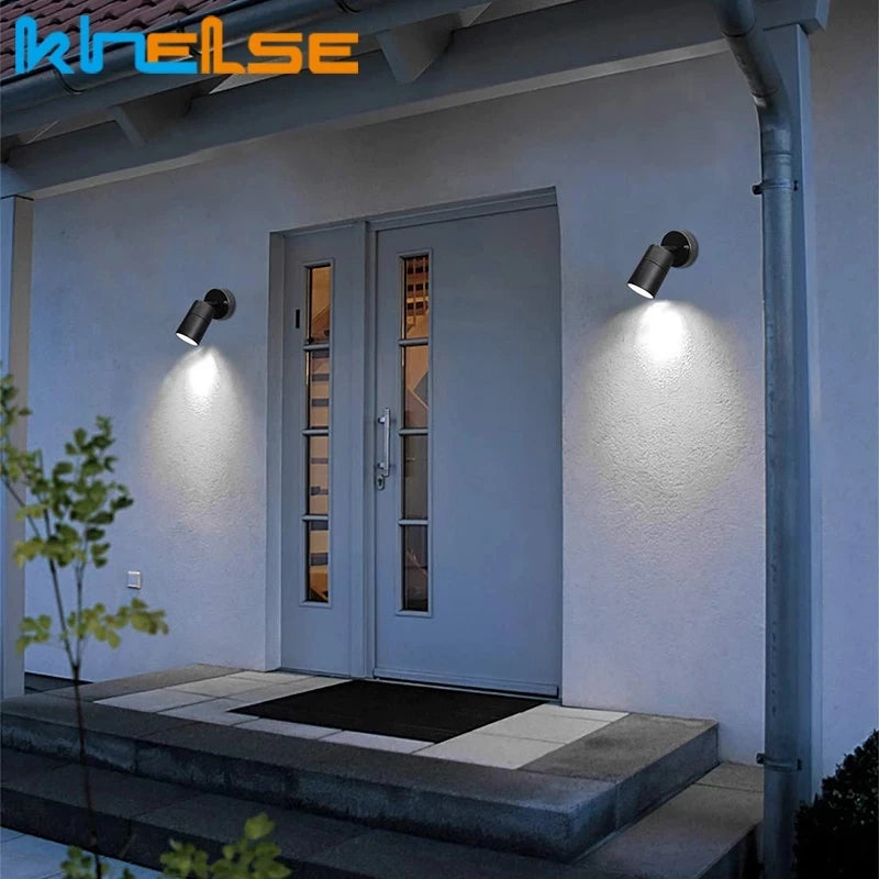 appliques murales extérieures led réglables en acier inoxydable - vue 9 sur 8