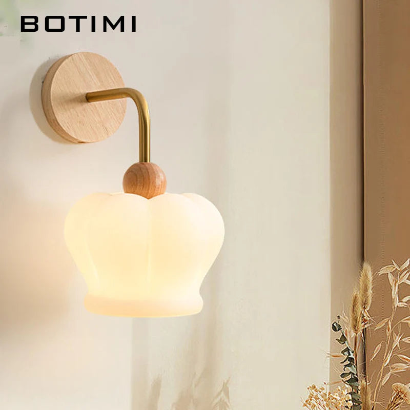 Applique murale LED BOTIMI avec abat-jour verre - vue 4 sur 5