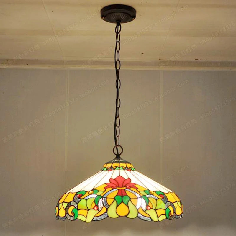 lampe à poser tiffany style européen éclairage nostalgique hôtel - vue 2 sur 6