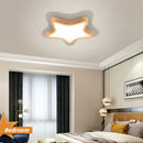 Lampe nordique en bois naturel plafonniers modernes couloir d'entrée lumière forme d'étoile en bois monté en Surface balcon LED lampe de chambre à coucher