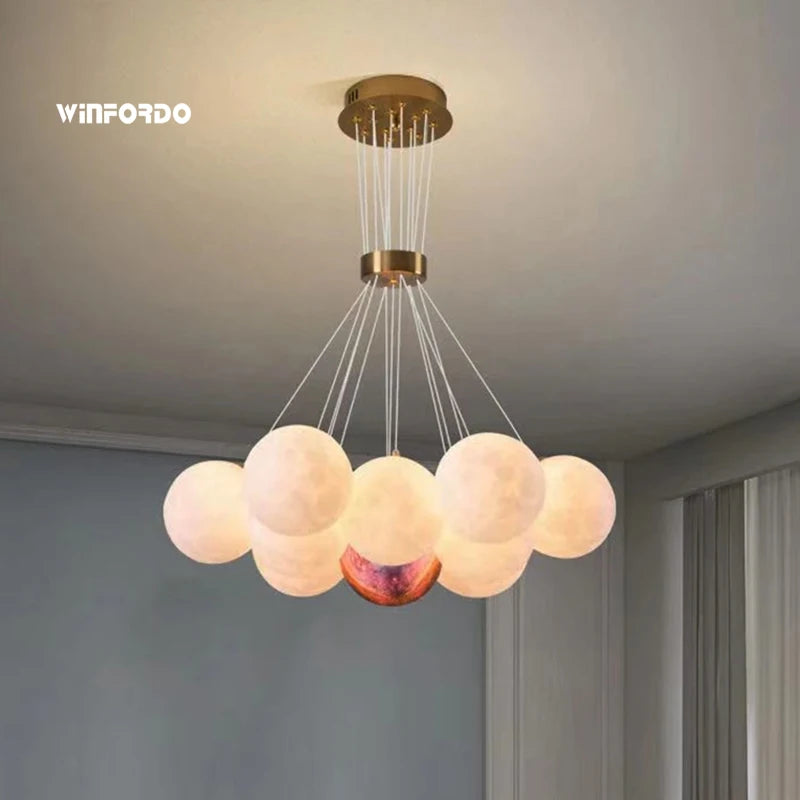 Suspension led 3d lustre éclairage winfordo