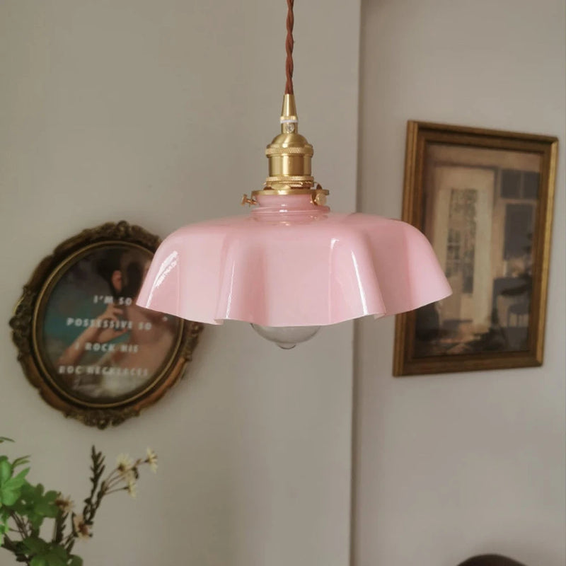 lampe suspendue rétro nordique en verre pour bar hôtel