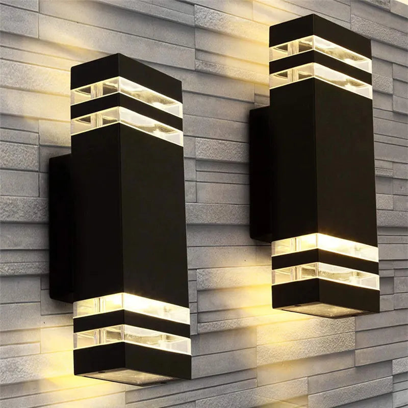 applique murale extérieure LED cubique